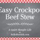 Easy Crockpot Beef Stew 2