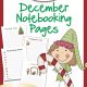 December Notebooking Pages