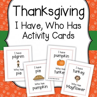 Thanksgiving I Have Who Has Activity Cards - SallieBorrink.com