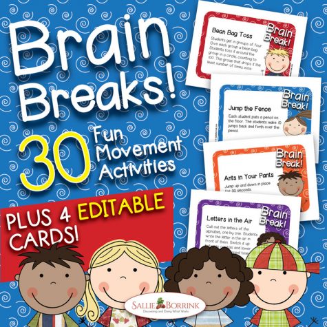 Brain Breaks Fun Movement Activities with Editable Cards