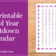 Free Printable School Year Countdown Calendar
