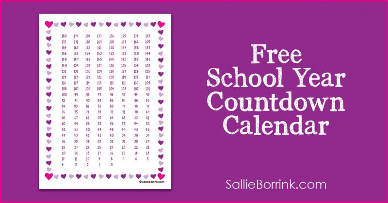 Free School Year Countdown Calendar 2