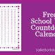 Free School Year Countdown Calendar Printable