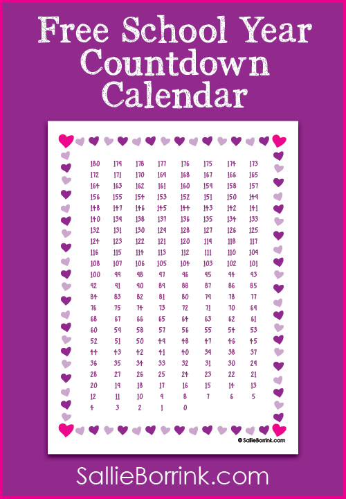 Free School Year Countdown Calendar