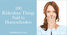 100 Ridiculous Things Said to Homeschoolers 2