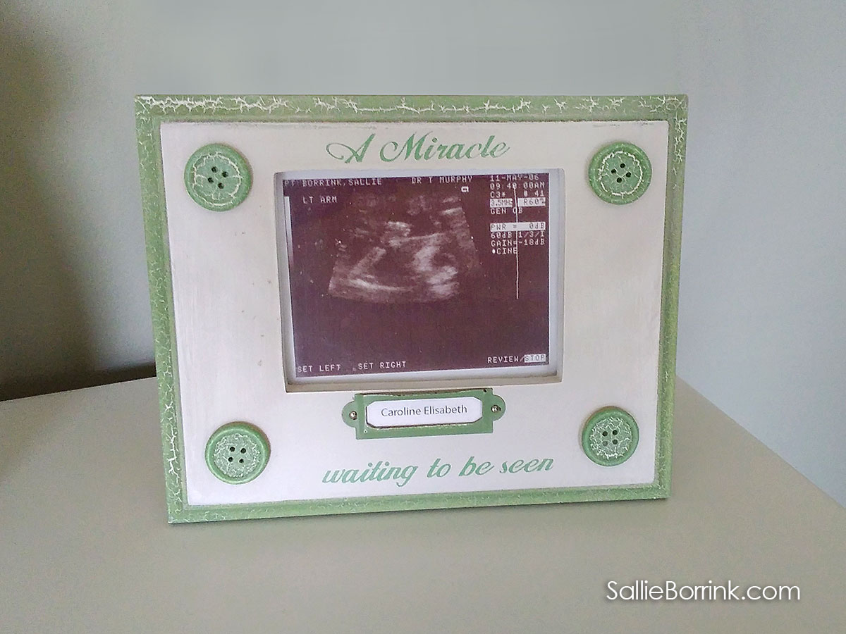 Ultrasound picture in frame for cozy living
