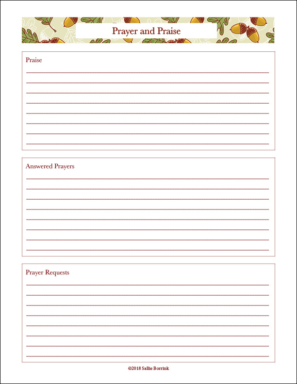 Free Printable Prayer Journal Pages A Quiet Simple Life With Sallie