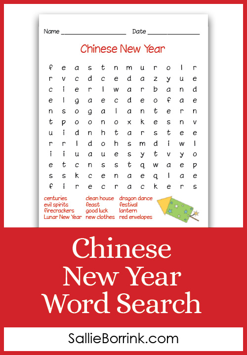 Chinese New Year Word Search Answers