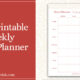 Free Printable Weekly Menu Planner