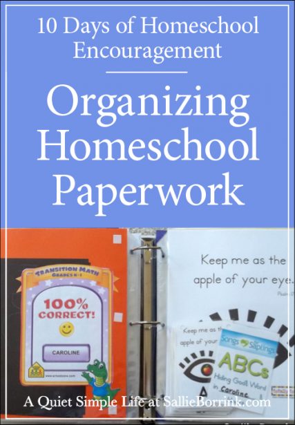 Organizing Homeschool Paperwork in Binders | Free Printable | Sallie ...