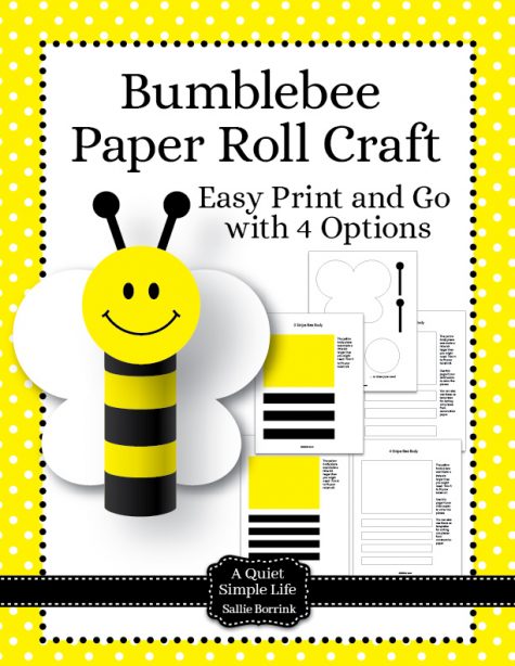 Bumblebee Paper Roll Craft