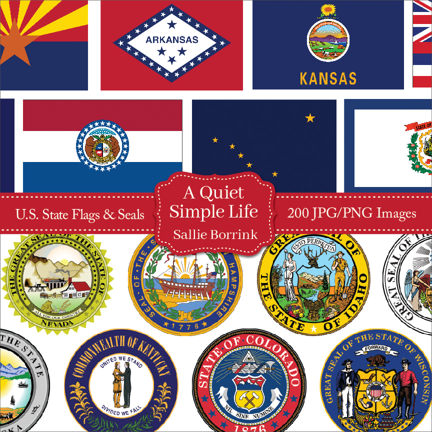 Download U.S. State Flags and U.S. State Seals Clip Art Bundle - A ...