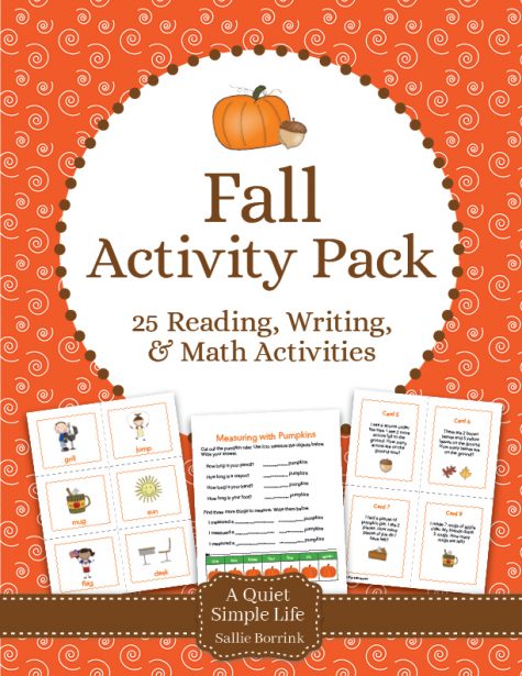Fall Literacy and Math Pack – 30+ Centers and Activities