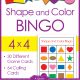 Shapes and Colors Bingo Game Printable Cards 4x4