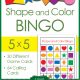 Shape and Color Bingo 5×5 2