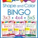 Shape and Color Bingo Bundle 2