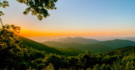 Smokey mountains at sunrise