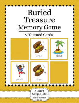 Free Buried Treasure Memory Game Printable