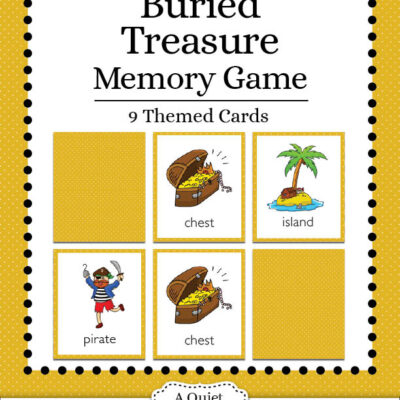 Free Buried Treasure Memory Game Printable