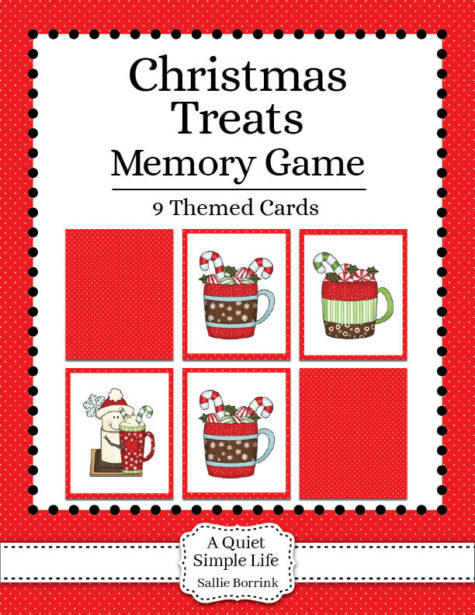 Christmas Treats Memory Game Printable
