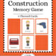 Construction Memory Game Printable