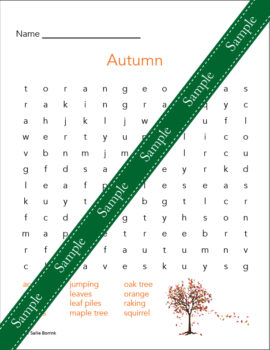 Fall Word Search Puzzles - A Quiet Simple Life with Sallie Borrink