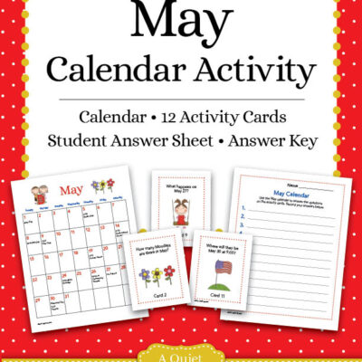 Free May Calendar Printable Skills Activity for Kids