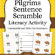 Pilgrims Sentence Scramble Printable Activity