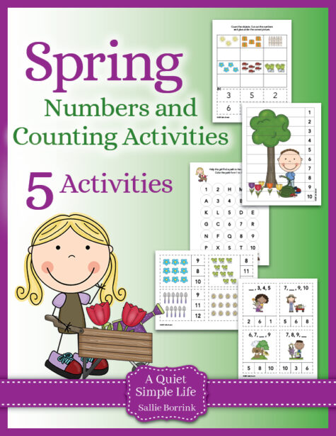 Spring Numbers &  Counting Printable Math Activities