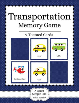 Transportation Memory Game
