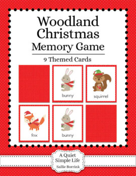 Woodland Christmas Memory Game