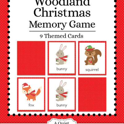 Woodland Christmas Memory Game