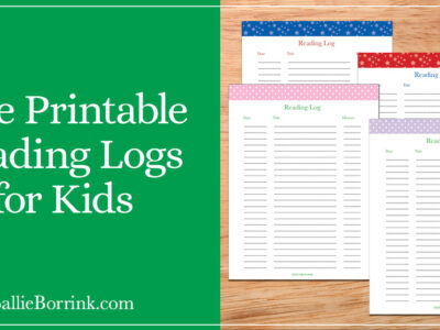 Free Printable Reading Logs for Kids