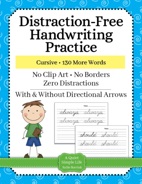 Cursive Handwriting Worksheets – 130 More Words