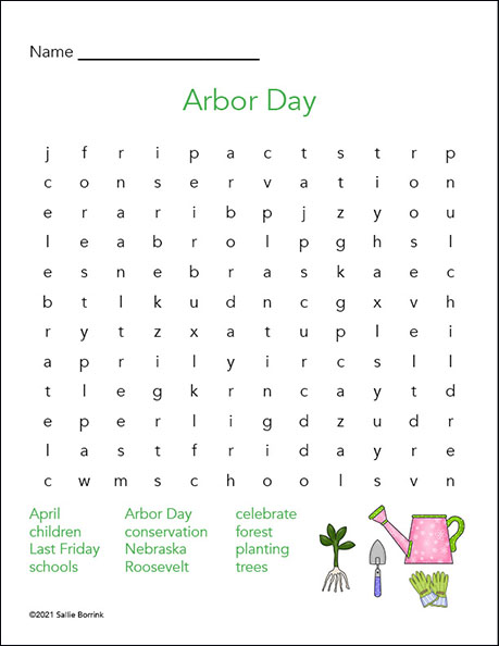 Arbor Day Word Search