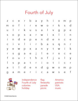 Fourth of July Word Search