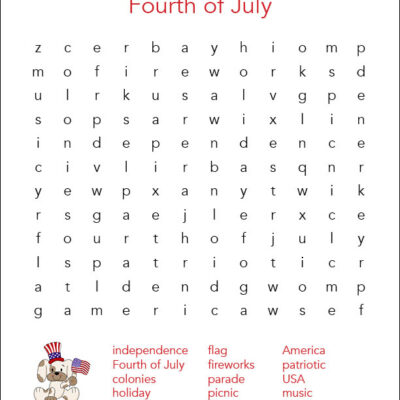 Fourth of July Word Search