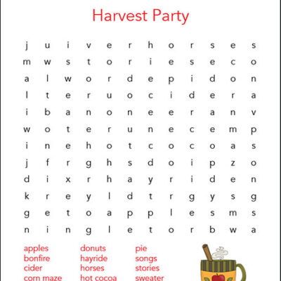 alt="Fall and Thanksgiving word search printables for kids"