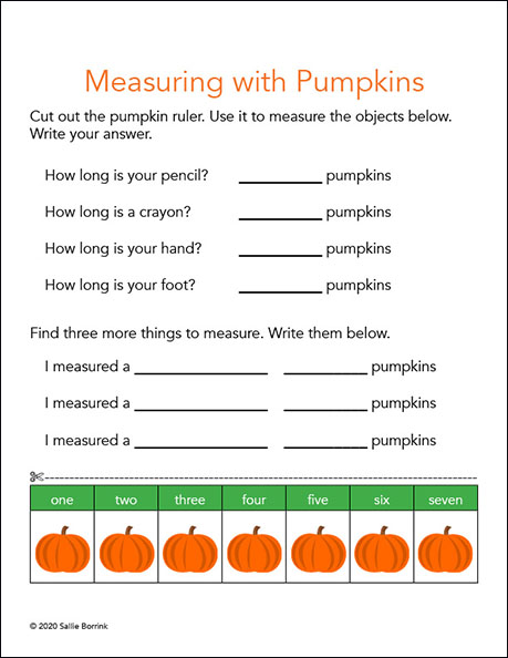 Measure With Pumpkins Worksheet