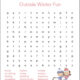 Outside Winter Fun Word Search