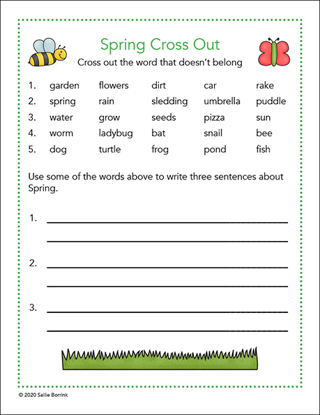 Which Word Doesn t Belong Worksheet Spring A Quiet Simple Life With Sallie Borrink