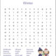 Winter word search printables for homeschool activities
