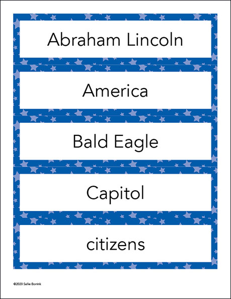 Word Wall Cards - America