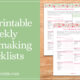 Free Printable Weekly Homemaking Checklists