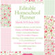 2025-2026 Editable Homeschool Planner Cottage Rose and Sage PREVIEW 052325 COVER