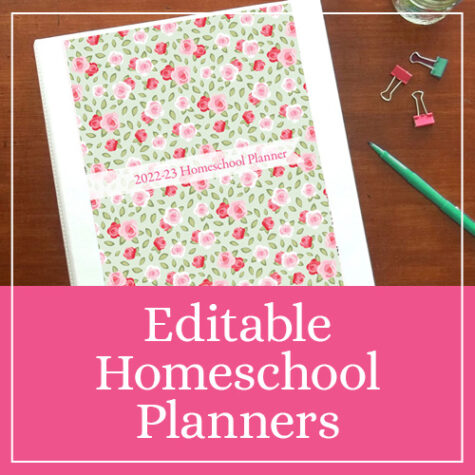 Editable Homeschool Planners