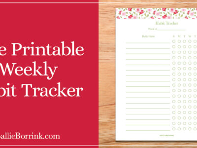 Free Printable Weekly Habit Tracker