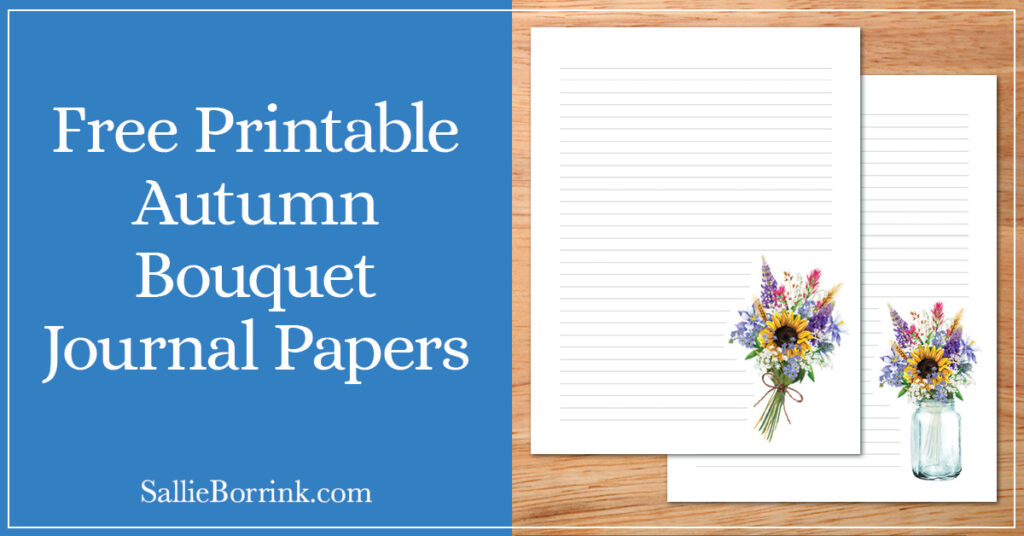 Free Printable Autumn Bouquet Journal Papers