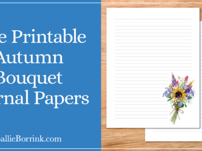 Free Printable Autumn Bouquet Journal Papers