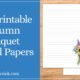 Free Printable Autumn Bouquet Journal Papers